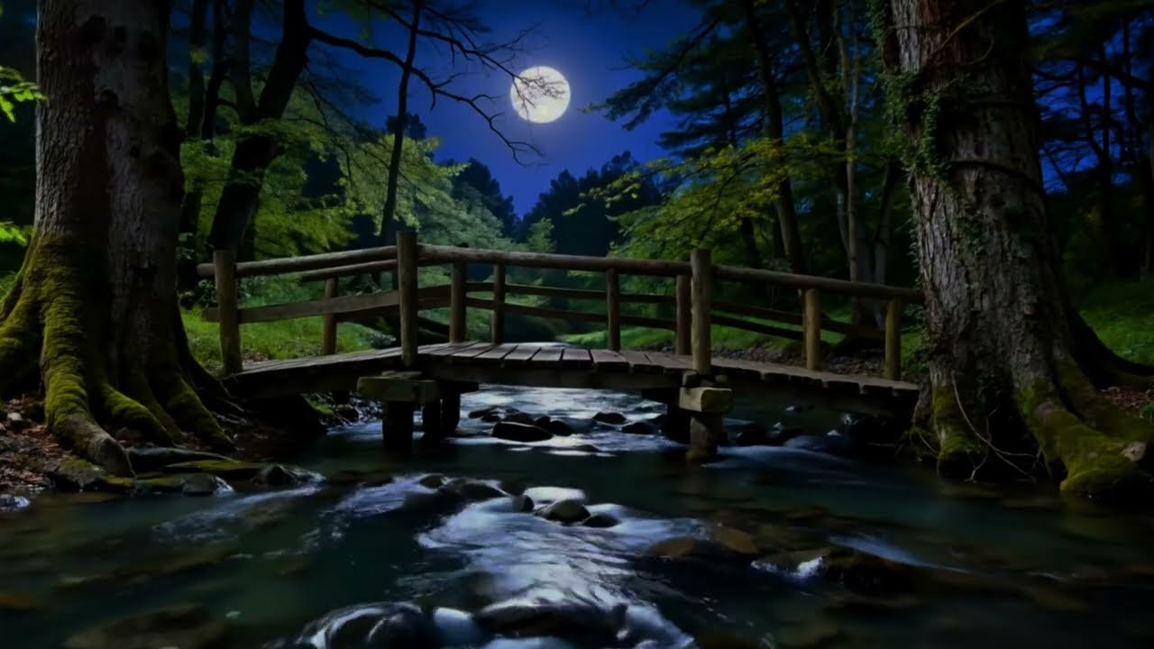 Cross Into Deep Rest 🌙 Peaceful Night River for Sleep