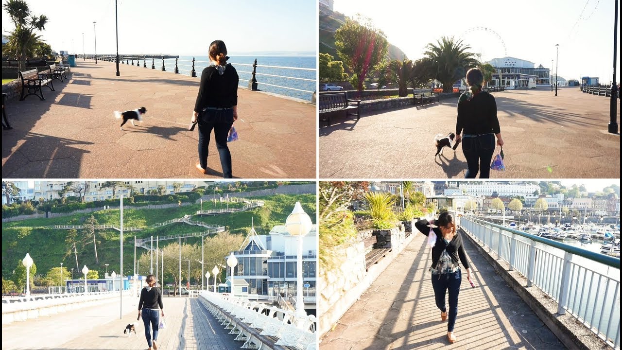 Quiet Morning Walk - Torquay Seafront - Torbay, Devon - Holiday Diary Vlog - Peaceful Walk