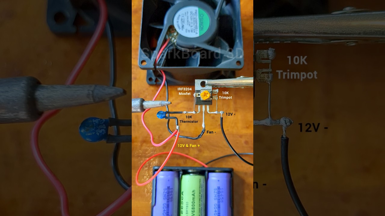 Automatic temperature controller fan | temperature sensor fan circuit #diy