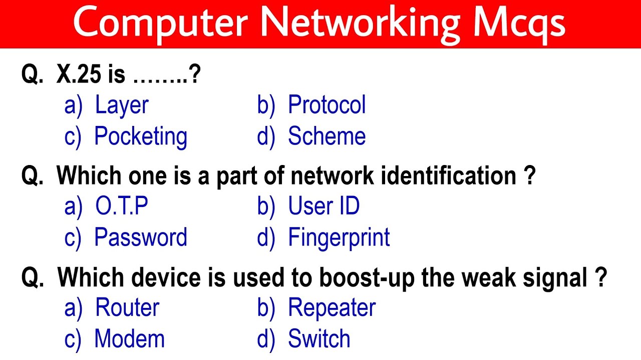 Part- 5 | Computer Networking Mcqs | networking mcq questions and answers