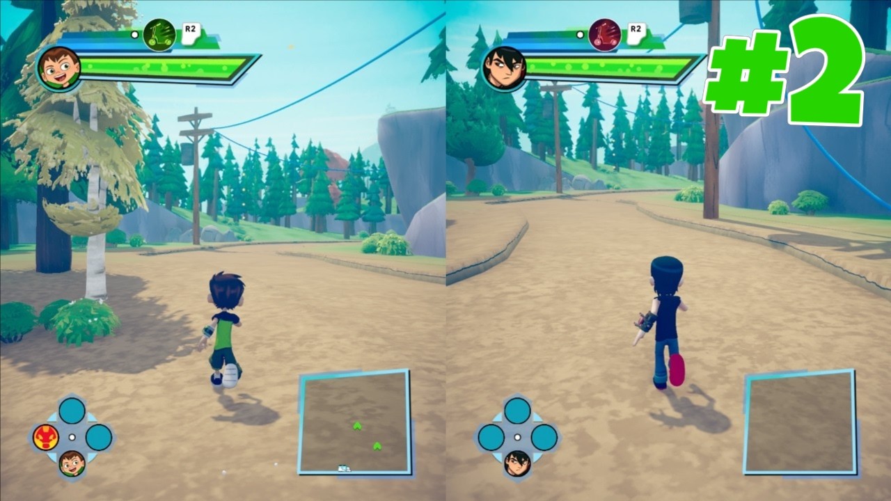 Ben 10: Power Trip 2-Player Local Co-Op PS5 Gameplay