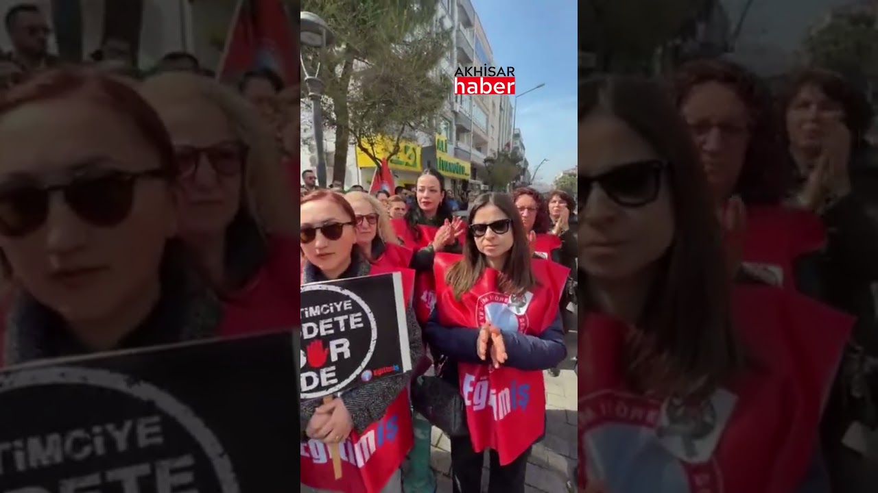 Akhisar’da Eğitimcilerden Şiddete Tepki