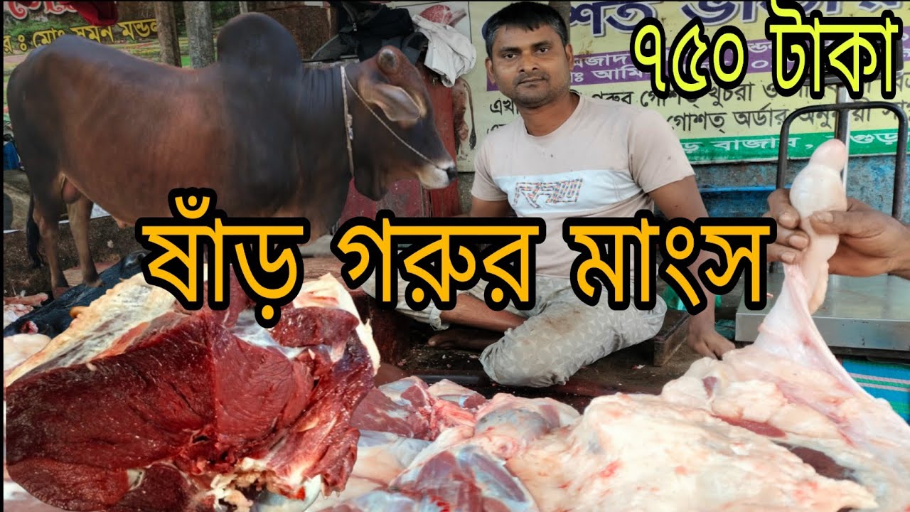 আজকে শুক্রবার নামাজগড় বাজারে আজকে ছয়টি গরুর মাংস বিক্রি হলো ৭৫০ টাকা কেজি    