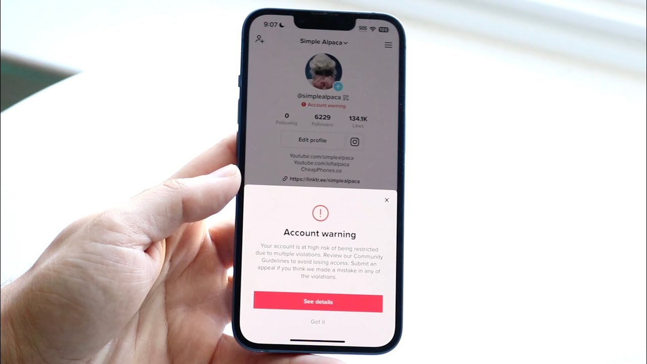 Как исправить предупреждение об аккаунте в TikTok!