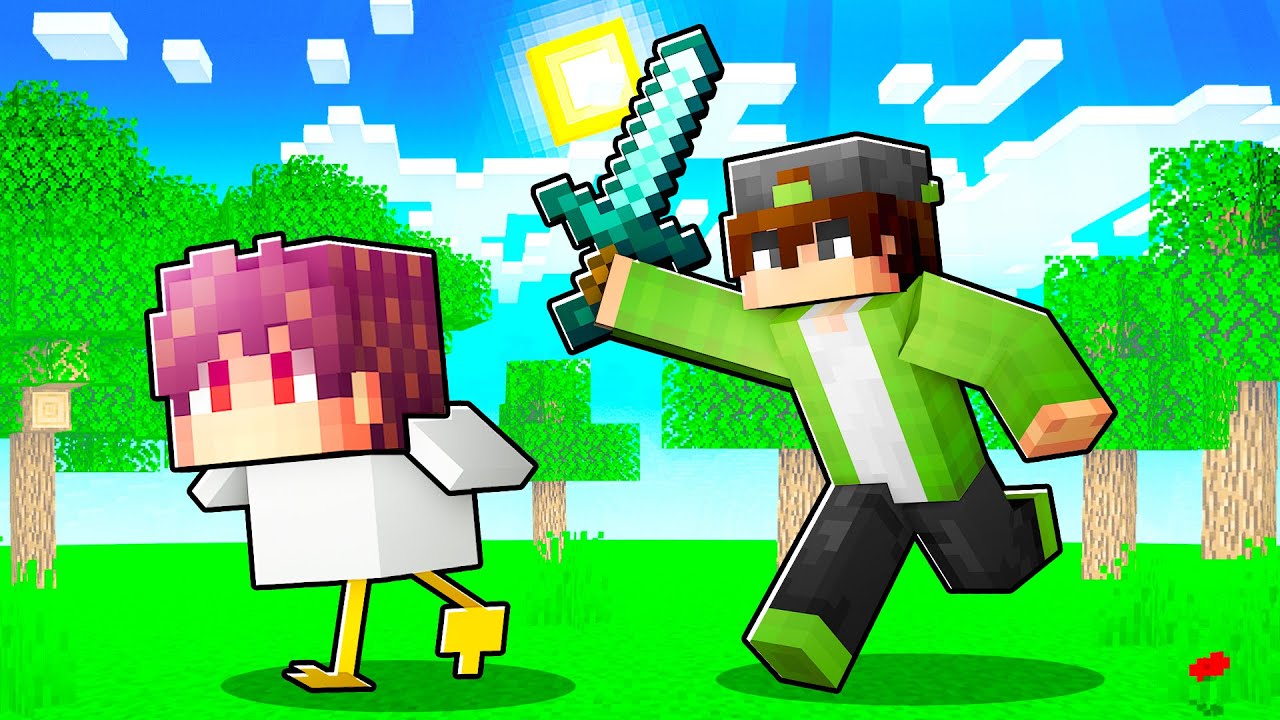 Minecraft ZVÍŘATA vs LOVCI Manhunt