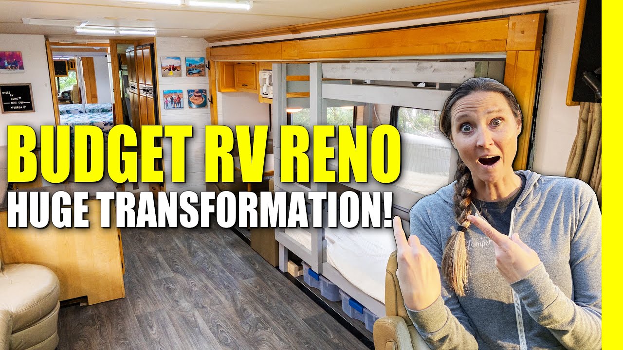 DIY RV Remodeled Class A Motorhome With HUGE Bunkhouse (Our Tiny Home)