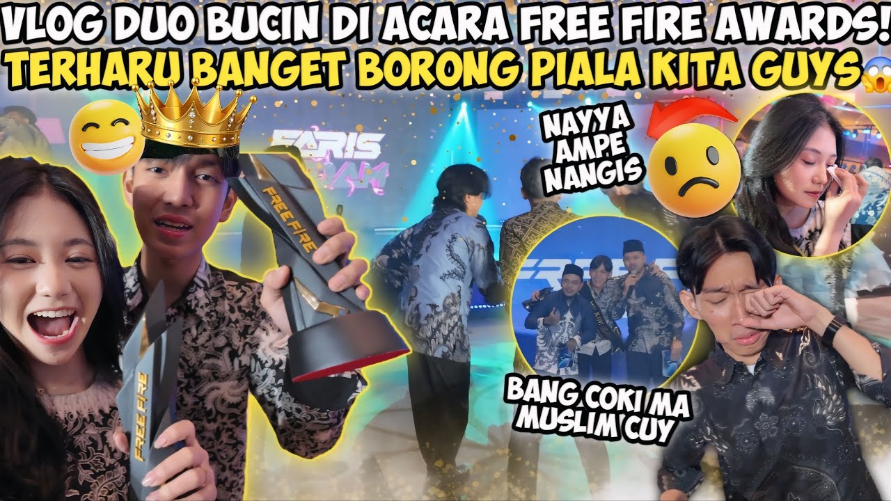 VLOG DUO BUCIN DI ACARA FREE FIRE AWARDS 2025! TERHARU BANGET BORONG PIALA KITA GUYS😱
