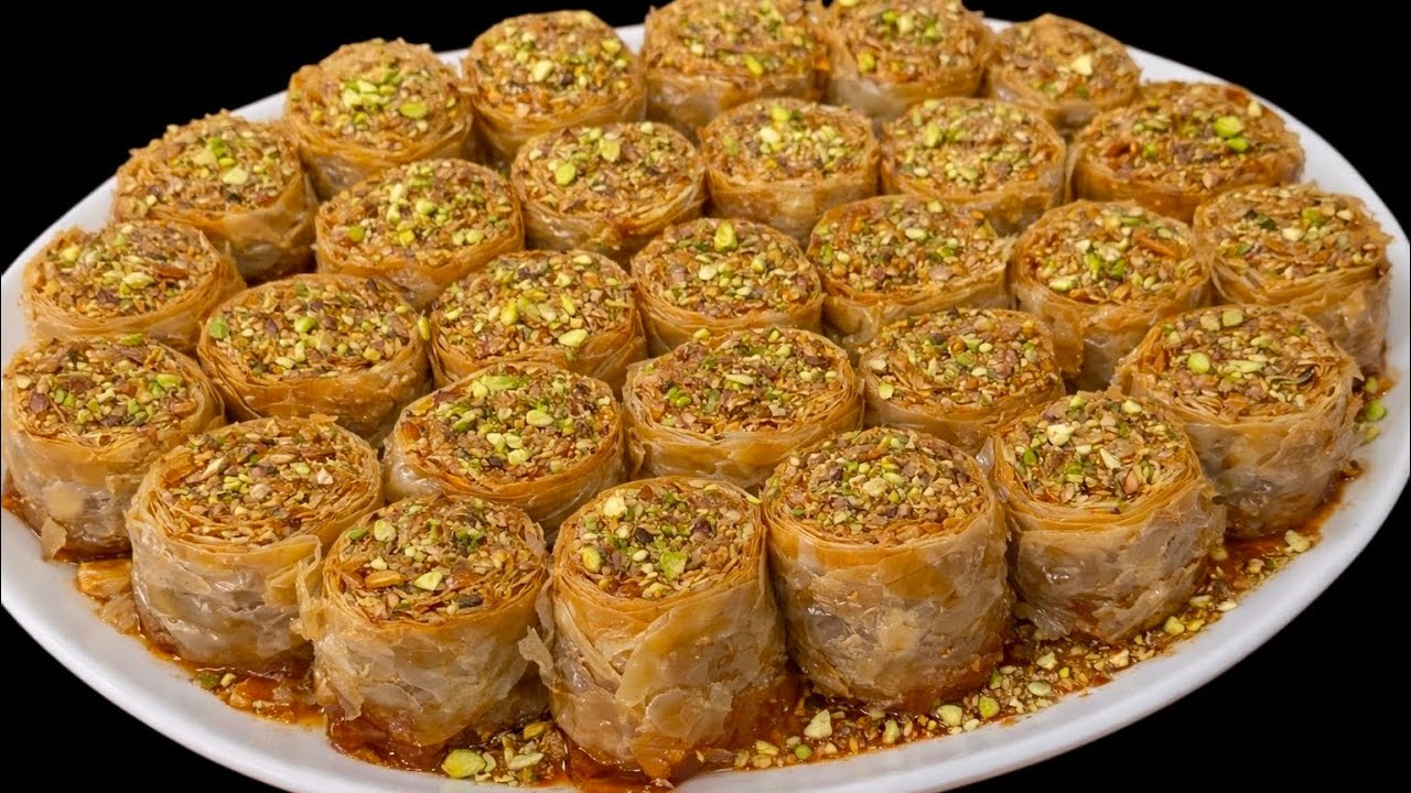  Easy Kunnafa Baklava Recipe For Eid  آسان‌ترین بغلاوه کنافه شیرینی اسان  برای  عید 