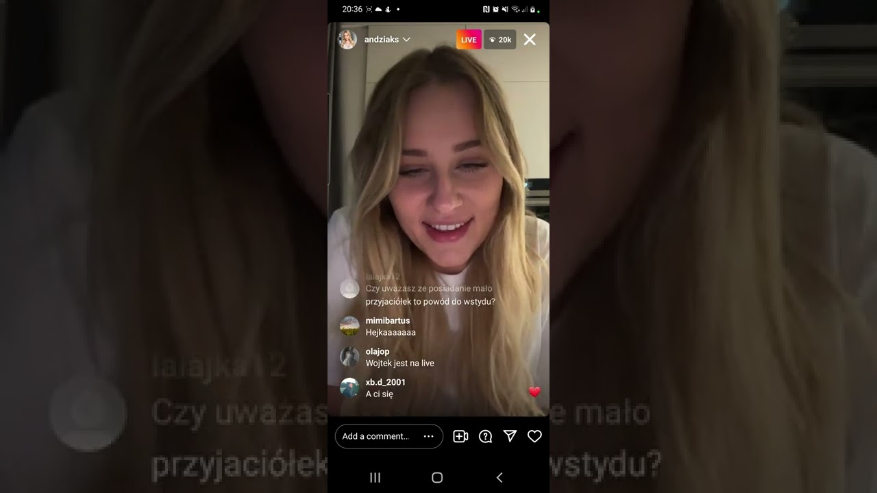 Andziaks instagram live o slubie Zaklina ojcu q&a