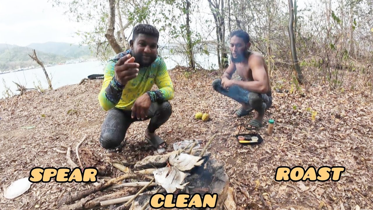 Дайвинг в заливе | подводная охота | чистить | жарить #Тринидад @spearfishing