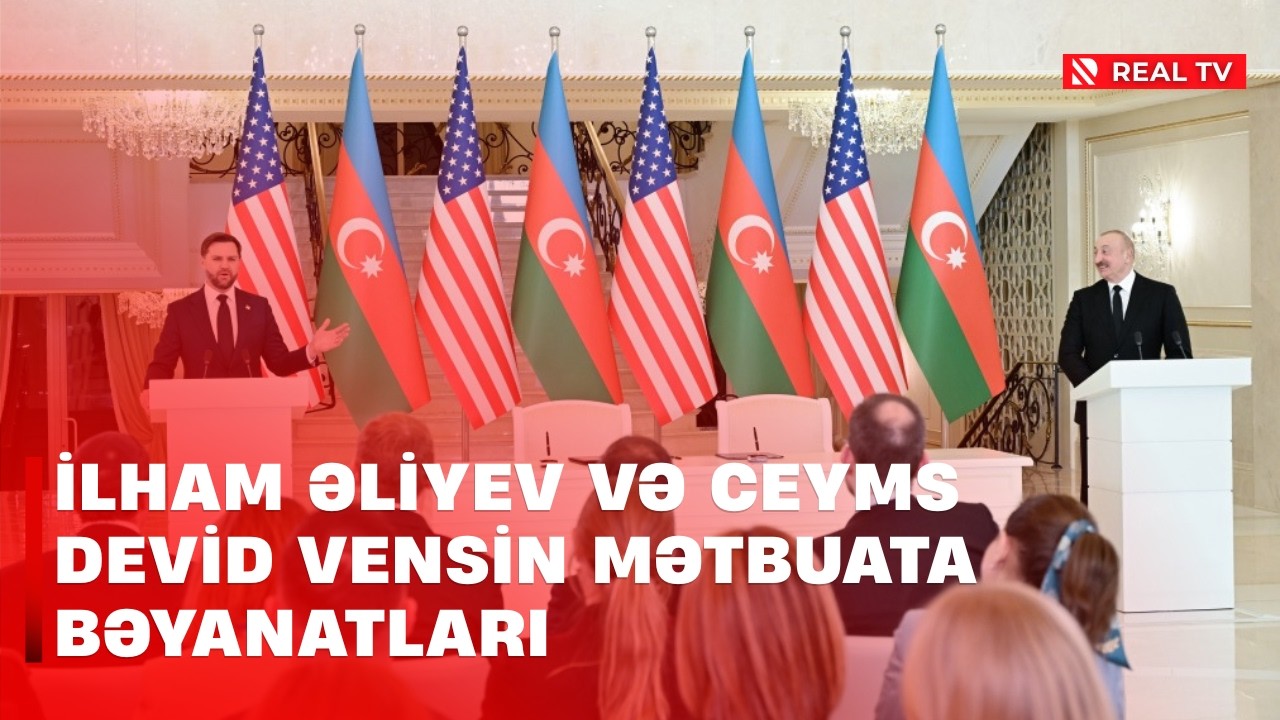İlham Əliyev və Ceyms Devid Vensin mətbuata bəyanatları