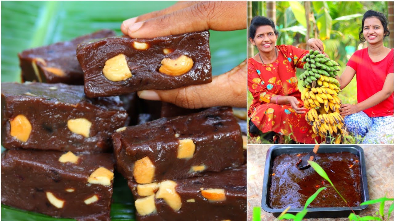 ಓಲೆ ಬೆಲ್ಲ ಹಾಕಿ ಹೊಸ ರುಚಿಯ ಬಾಳೆ ಹಣ್ಣಿನ ಹಲ್ವ| Easy Banana Halwa |banana halwa | Halli mane