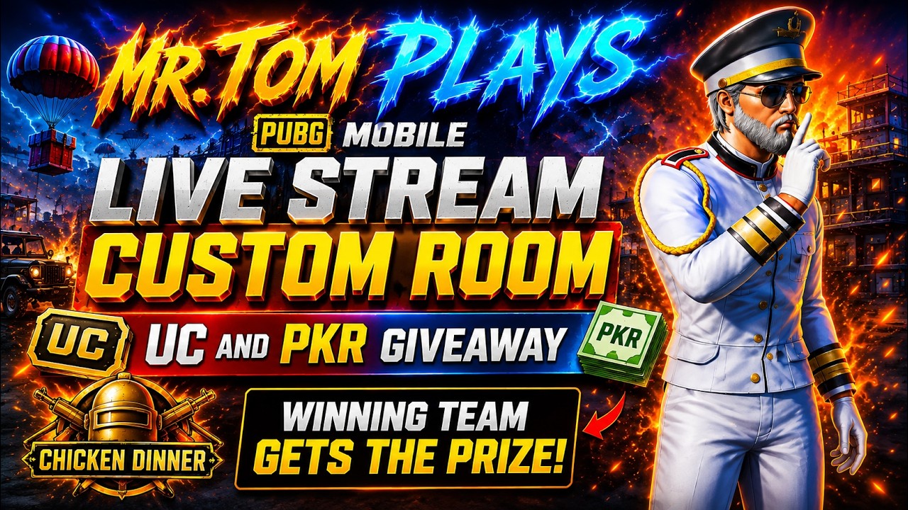 PUBG MOBILE LIVE STREEM 🔴 CUSTOM ROOM | UC & PKR GIVEAWAY | CHICKEN DINNER | PUBG LIVE