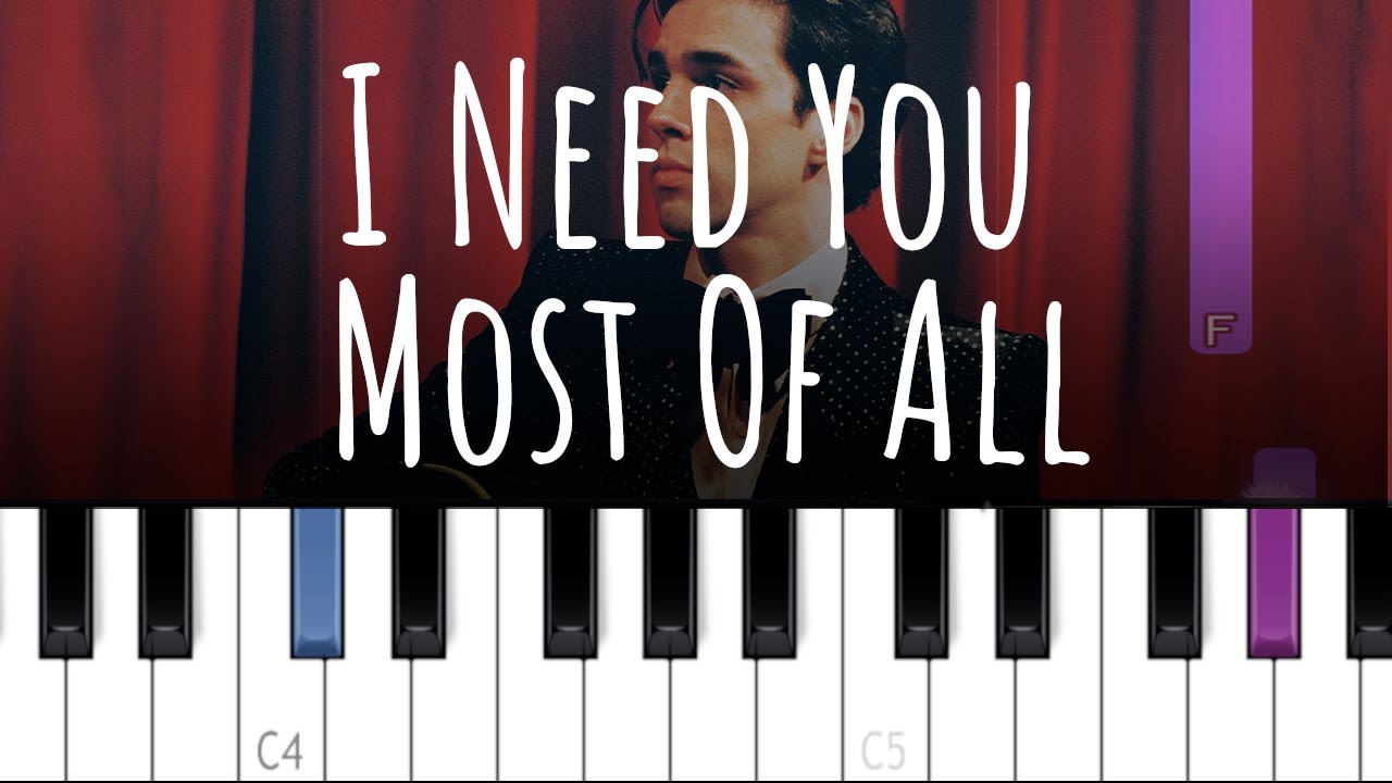 I Need You Most Of All ~ Stephen Sanchez (piano tutorial)
