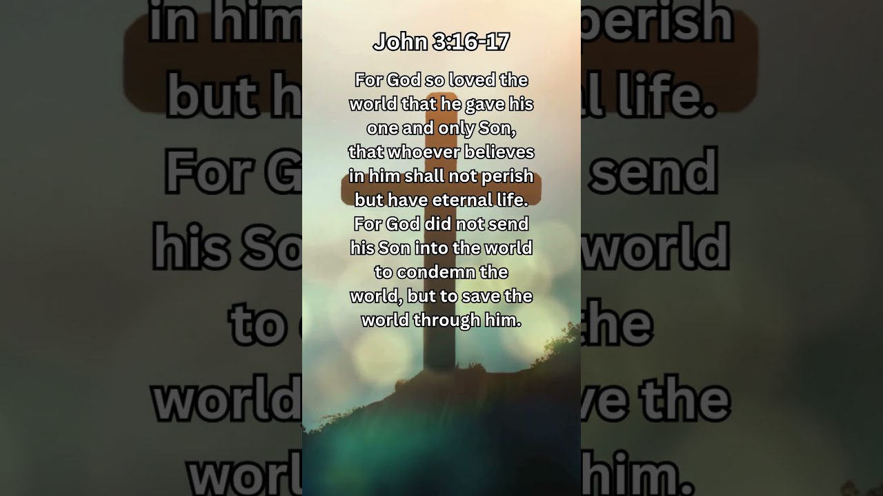 A Bible Verse for Spiritual Growth John 3:16-17