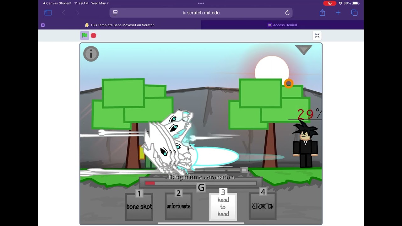 Craziest sans glitch on scratch