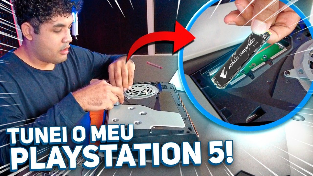 TUNANDO O PS5 COM SSD!