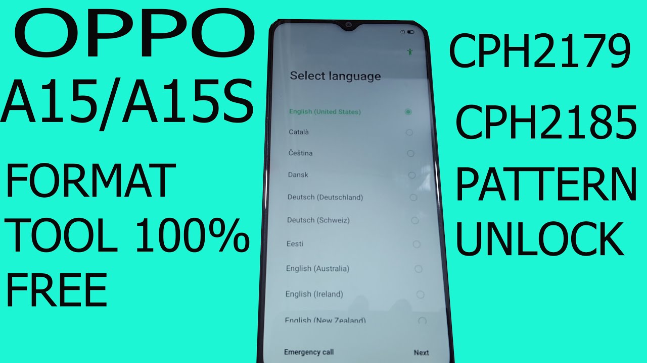 OPPO A15//A15S PATTERN LOCK REMOVE FREE TOOL
