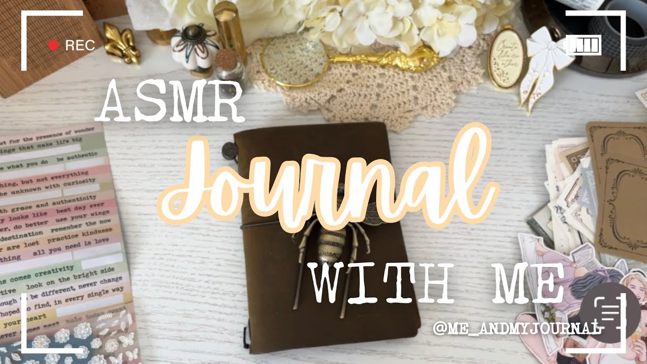 ASMR Journal With Me | No talking | Relaxing Paper Sounds #journalwithme #scrapbooking #journaling