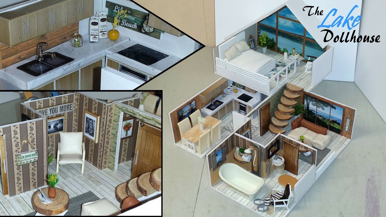 DIY Miniature Lake Dollhouse with Loft