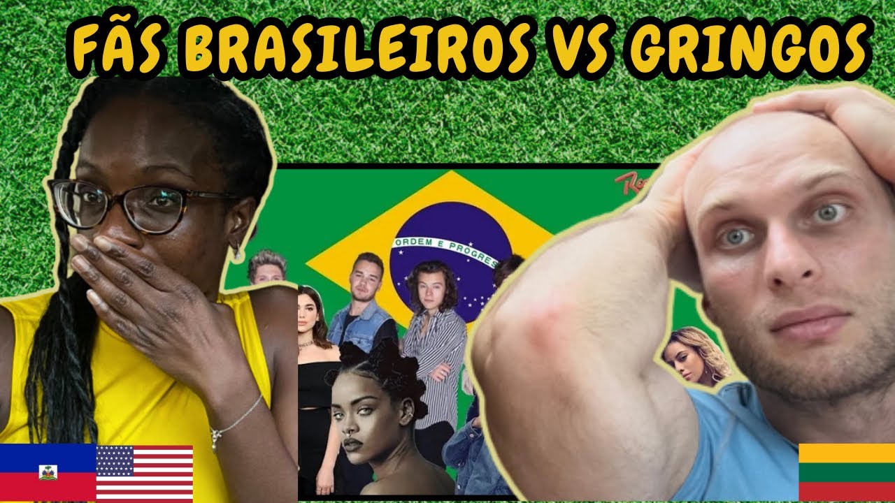 REACTION TO FÃS BRASILEIROS vs GRINGOS (Brazilian Fans vs American) | FIRST TIME WATCHING