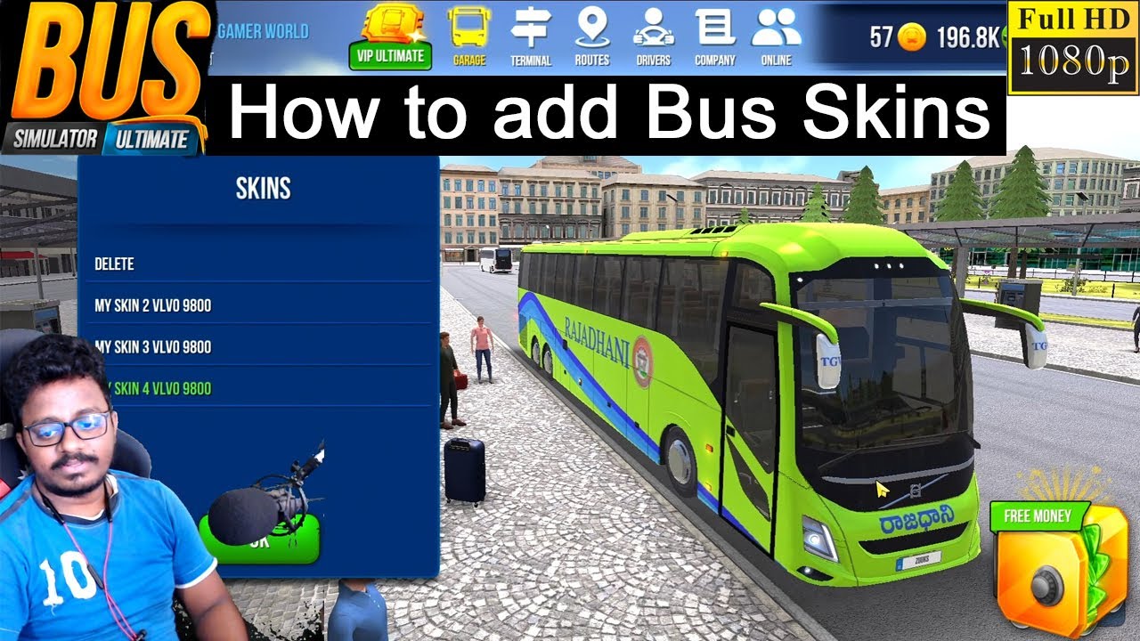 How to add and download Bus Skin in Bus Simulator Ultimate Telugu