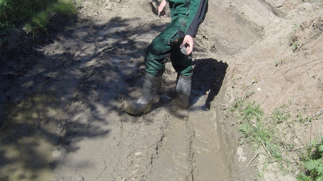 testing several muddy locations for a new video