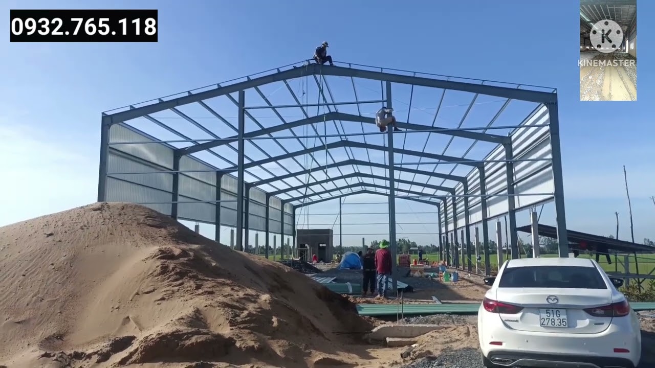 Mẫu Nhà thép tiền chế thông dụng giá tốt an toàn hiệu quả kinh tế