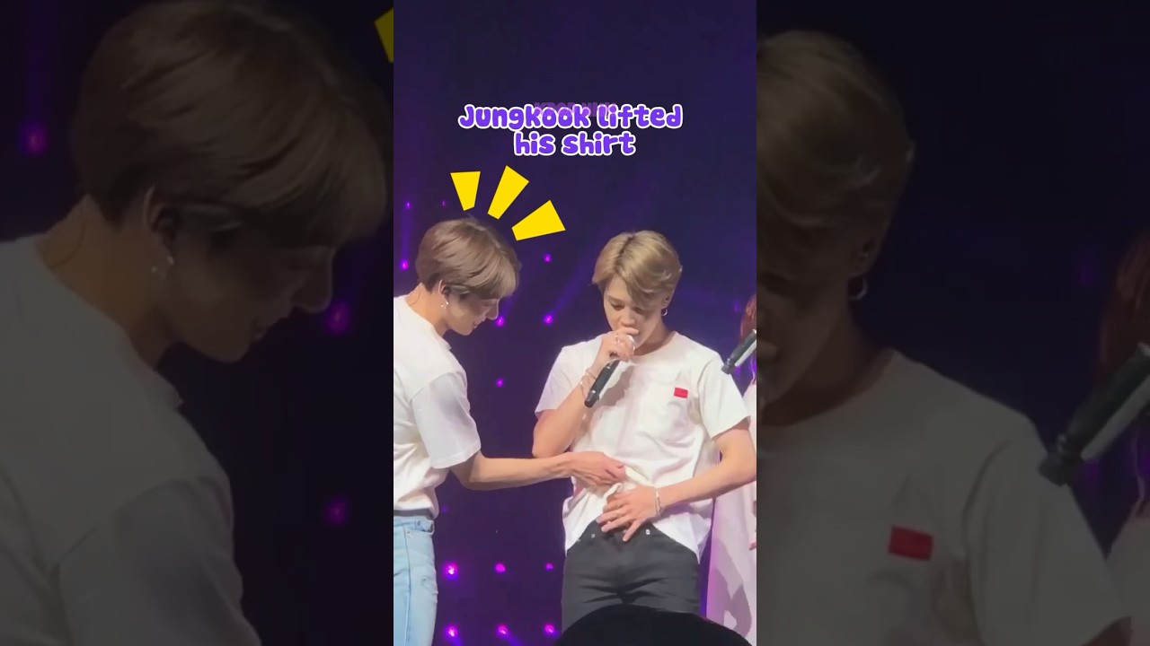 When Jungkook Lifted Jimin&rsquo;s Shirt To Show His Abs 😂😂 #shorts #bts #jimin #jungkook