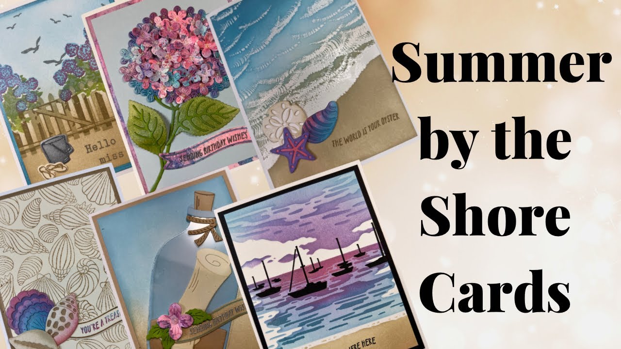 Summer by the Shore Cards using TWO New collections from Hero Arts