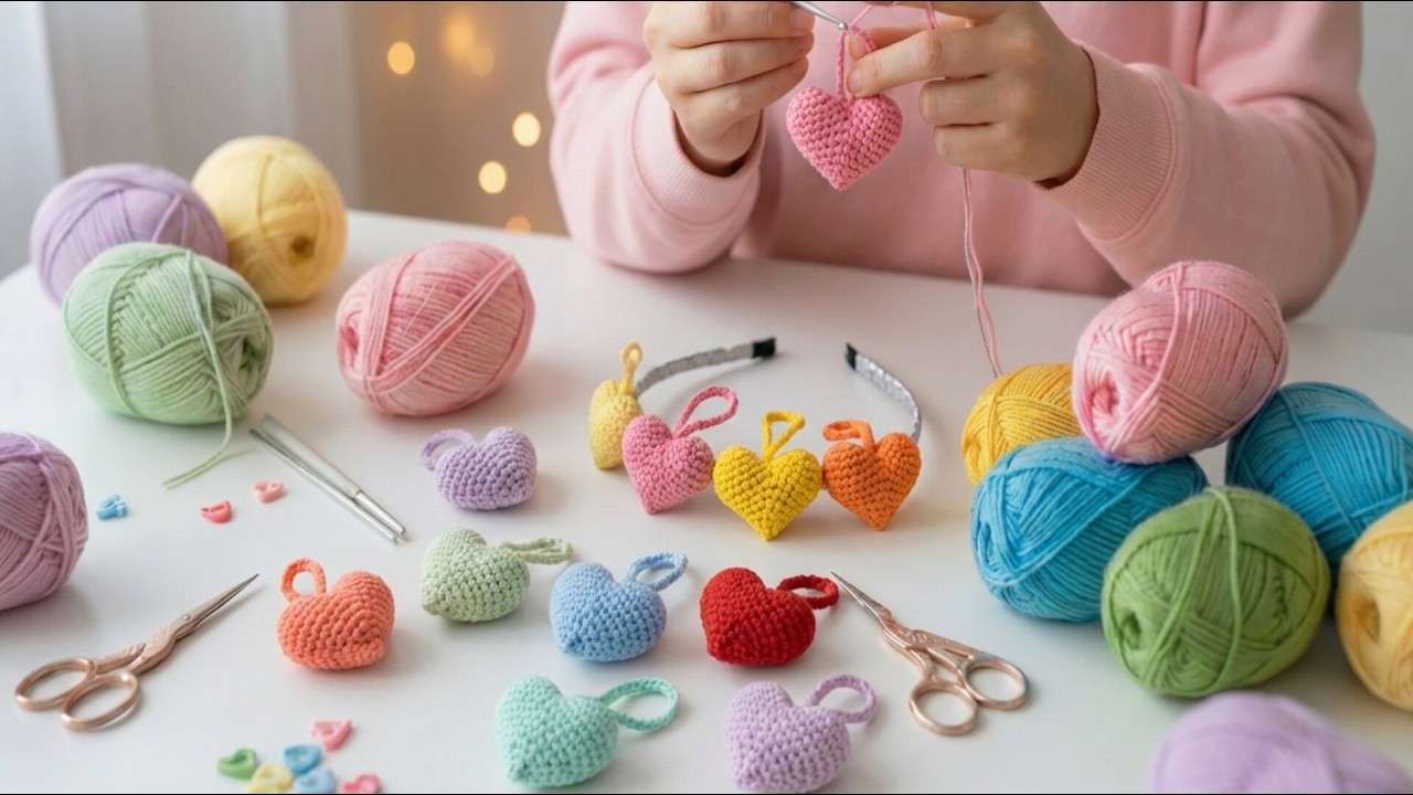 Mini Puffy Crochet Heart | Easy Amigurumi Heart Tutorial