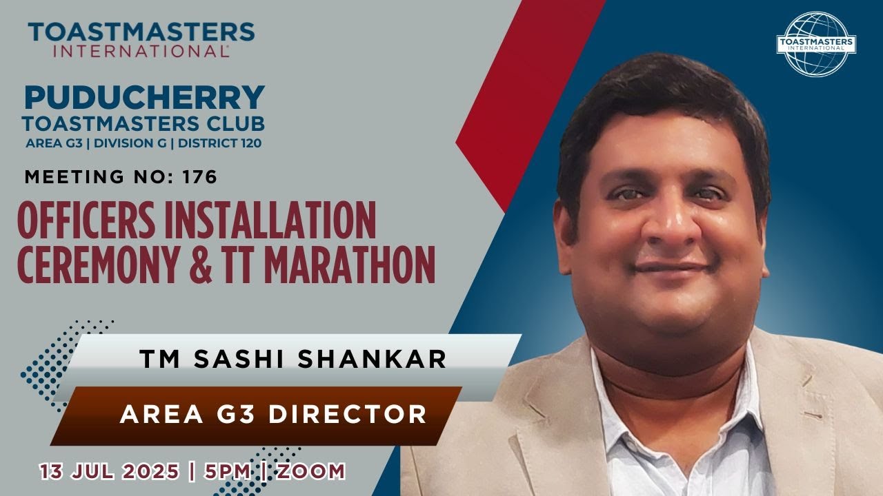 Officers Installation & TT Marathon | PTC Meeting #176 | 13 JULY 2025 | 5PM | Puducherry TMC