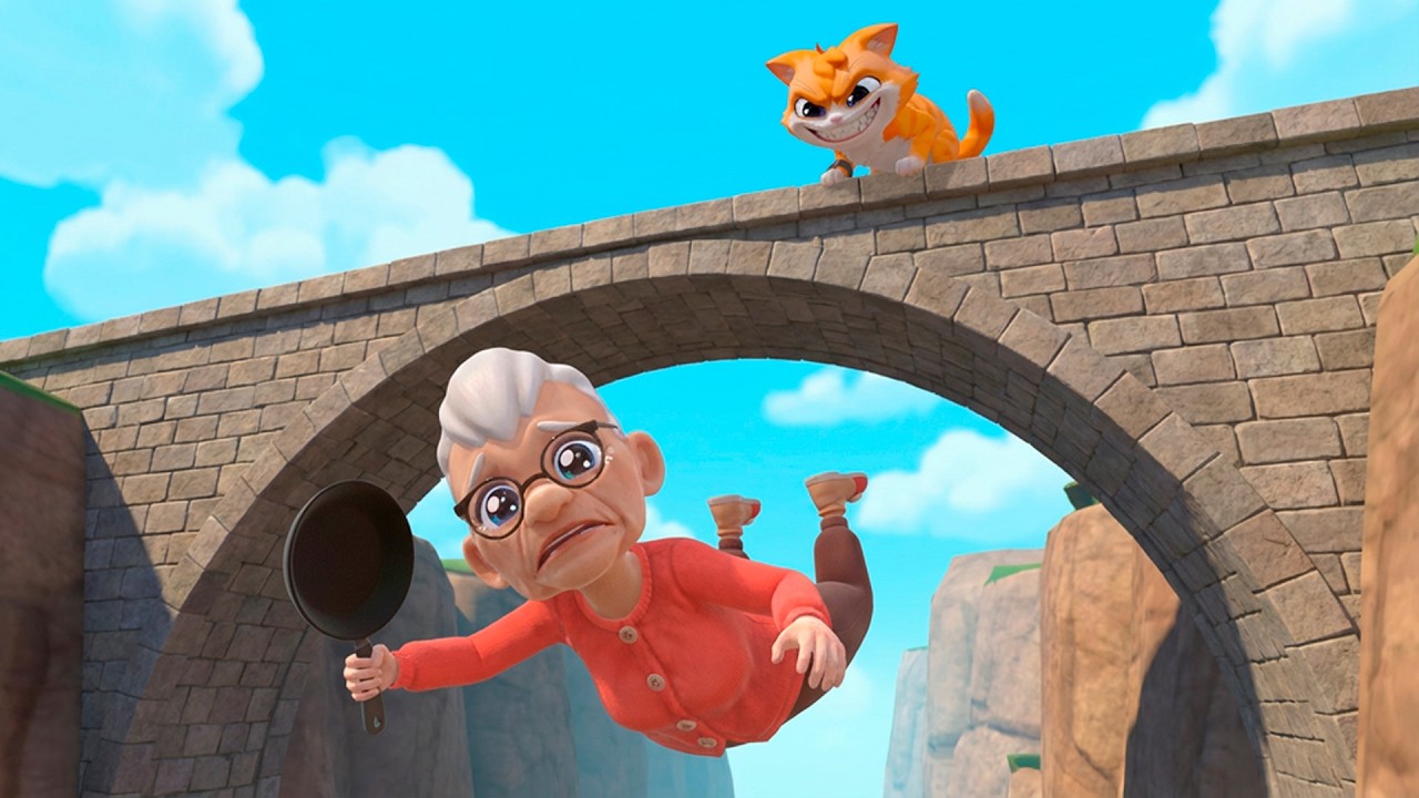 VERSEHENTLICH IST DIE OMA IN I AM CAT VON DER BRÜCKE GEFALLEN