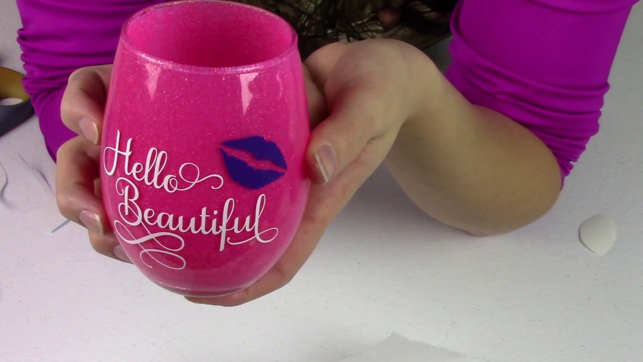 Glitter Wine Glass Brush Holder