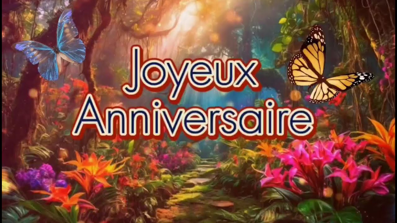 Carte Magique |JOYEUX ANNIVERSAIRE🧚‍♂️✨️🦋🌟 jolie carte musicale à partager | Happy birtday 