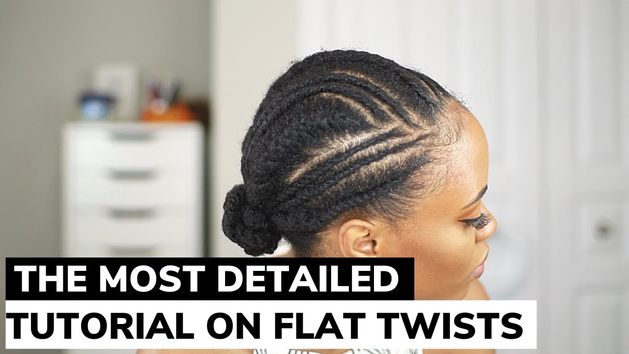 How to Flat Twist 4C Natural Hair - DETAILED Tutorial