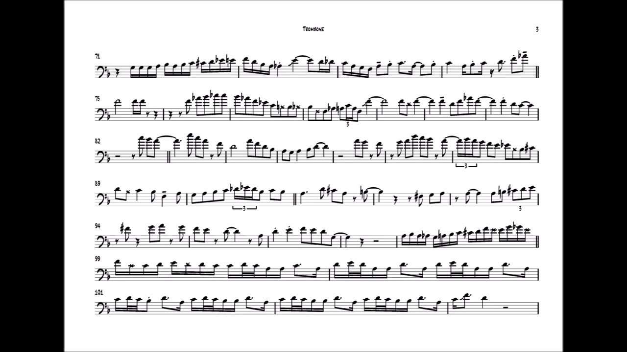 Carl Fontana 'Emily' Trombone Solo Transcription