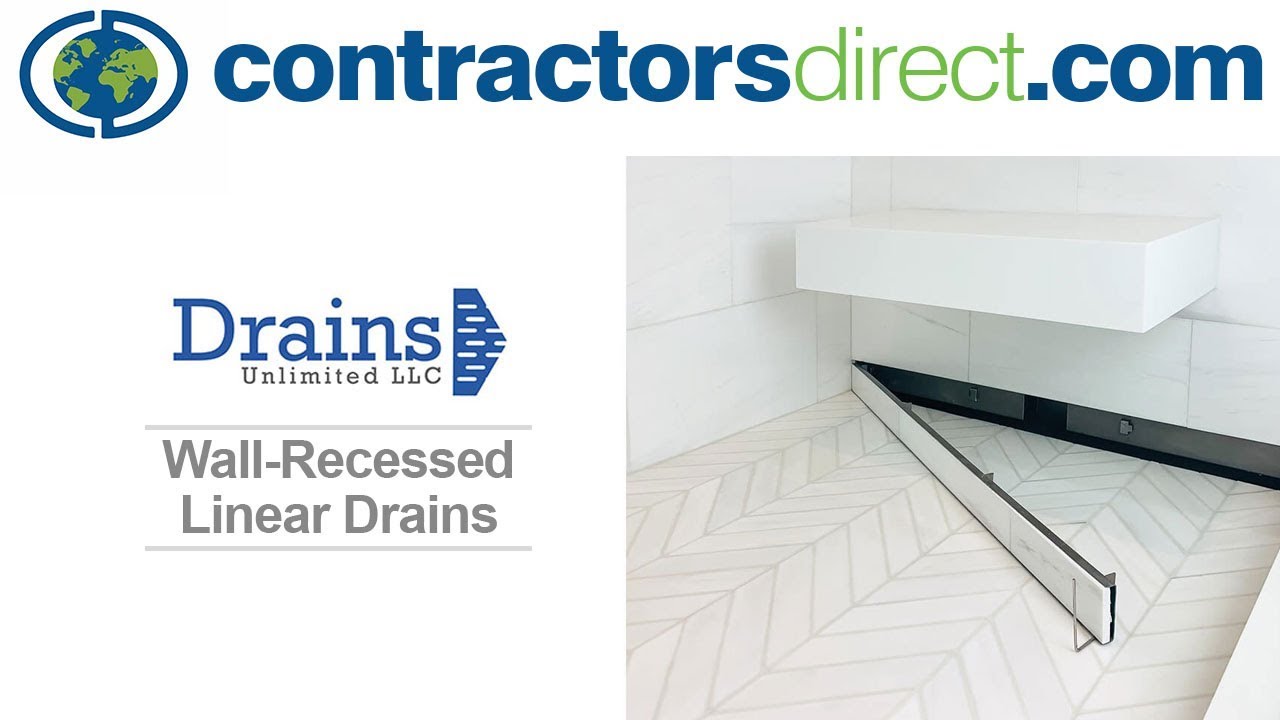 Wall-recessed Linear Shower Drain From Contractors Direct