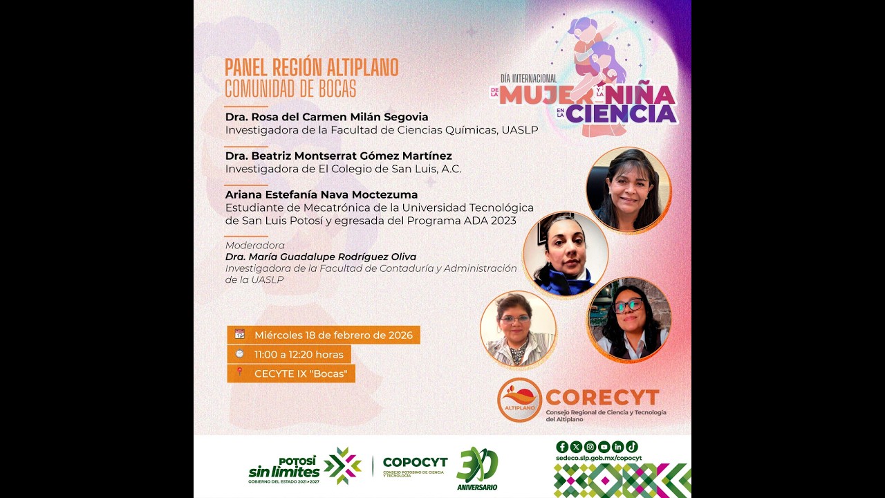 Panel Altiplano Día Internacional de la Mujer y la Niña en la Ciencia, CECYTE IX,  Bocas
