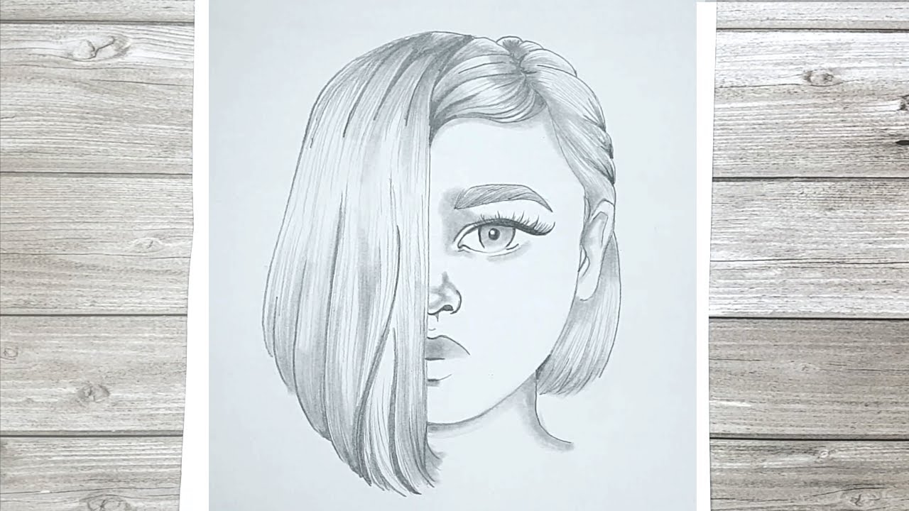 ❤️ How to Draw a Girl Face with cool Hairstyle