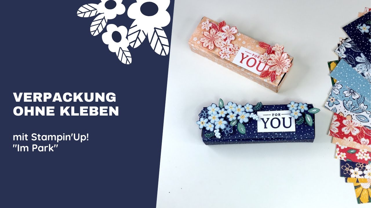 Verpackung ohne kleben mit Stampin'Up! DSP Im Park