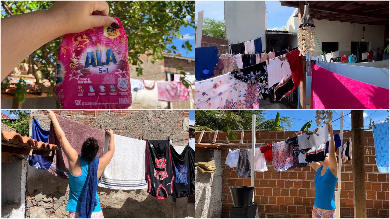 LAVANDO MUITAS ROUPAS COM SABÃO ALA NO TANQUINHO 🫶