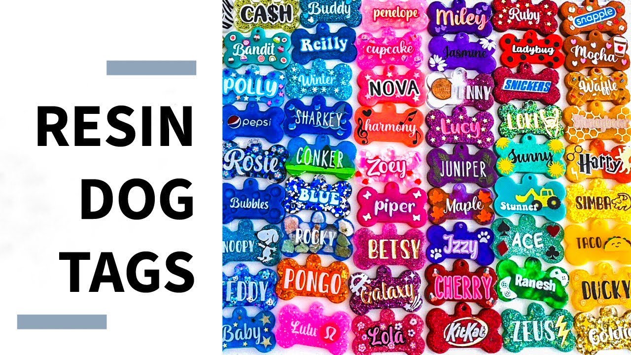 Resin pet tags | resin with me | pet tags #craftscove #resin #uvresin #dogtags