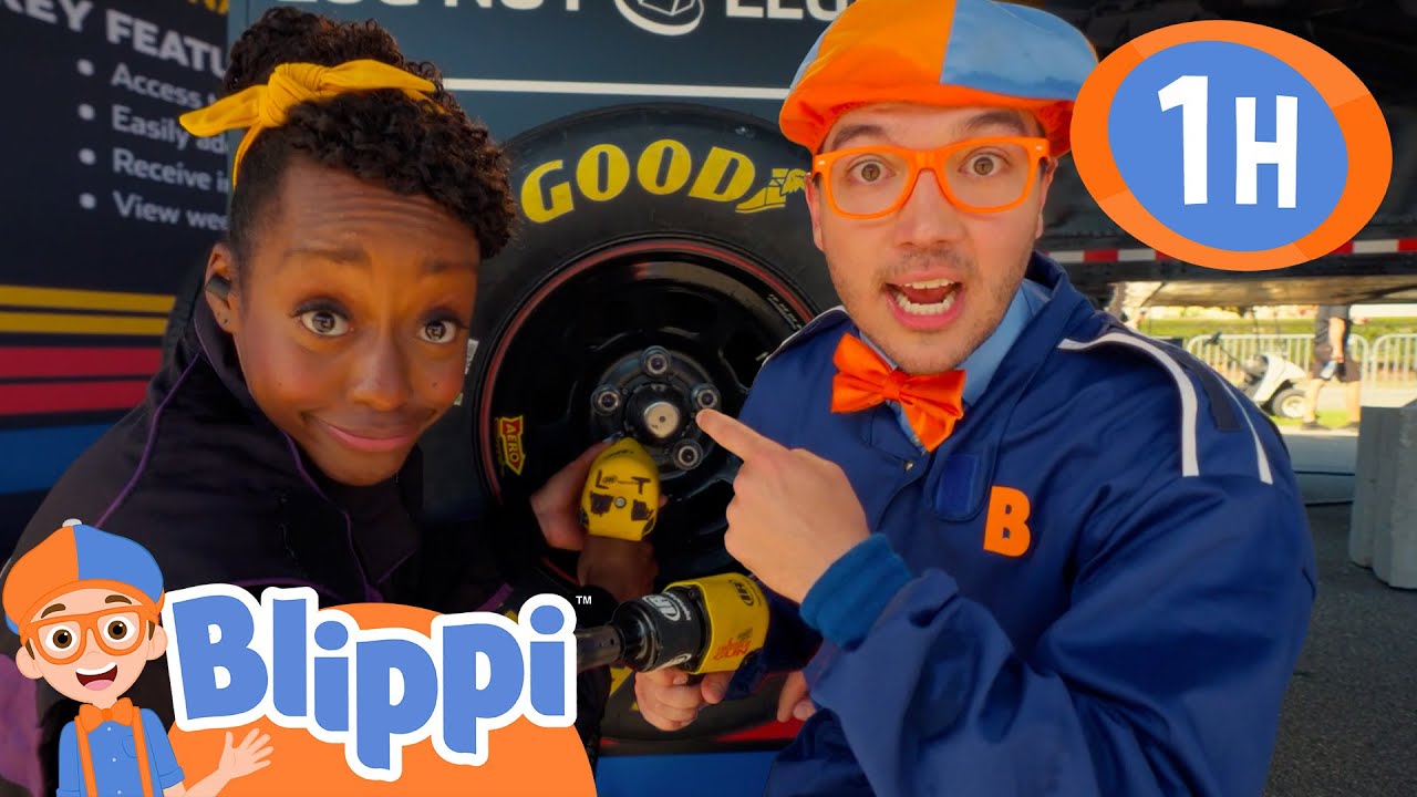 Blippi and Meekah Work the Race Track | Race cars | Educational Videos for Kids