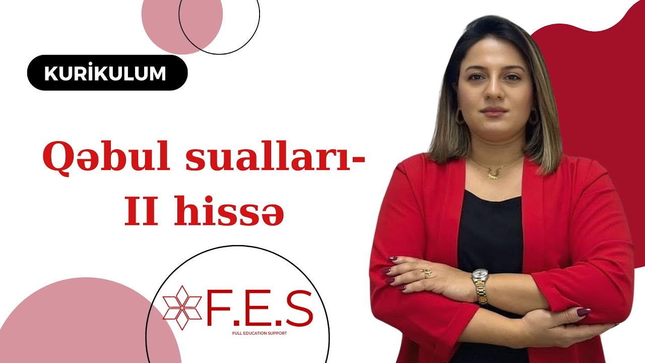 MİQ /SERTİFİKASİYA İMTAHANINA DÜŞƏN QƏBUL SUALLARI