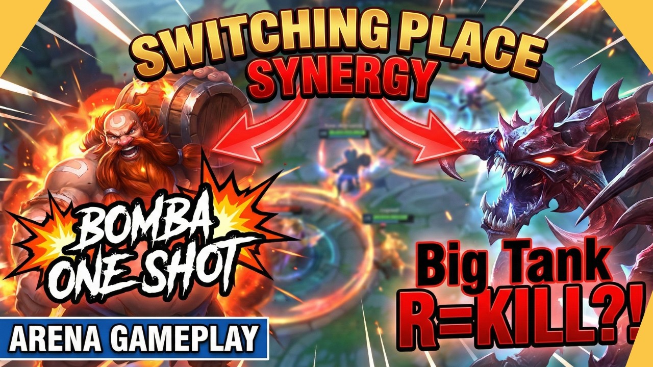 BOMBA GRAGAS + BIG TANK CHO'GATH = NOWA META ARENY?! | Arena LoL Gameplay
