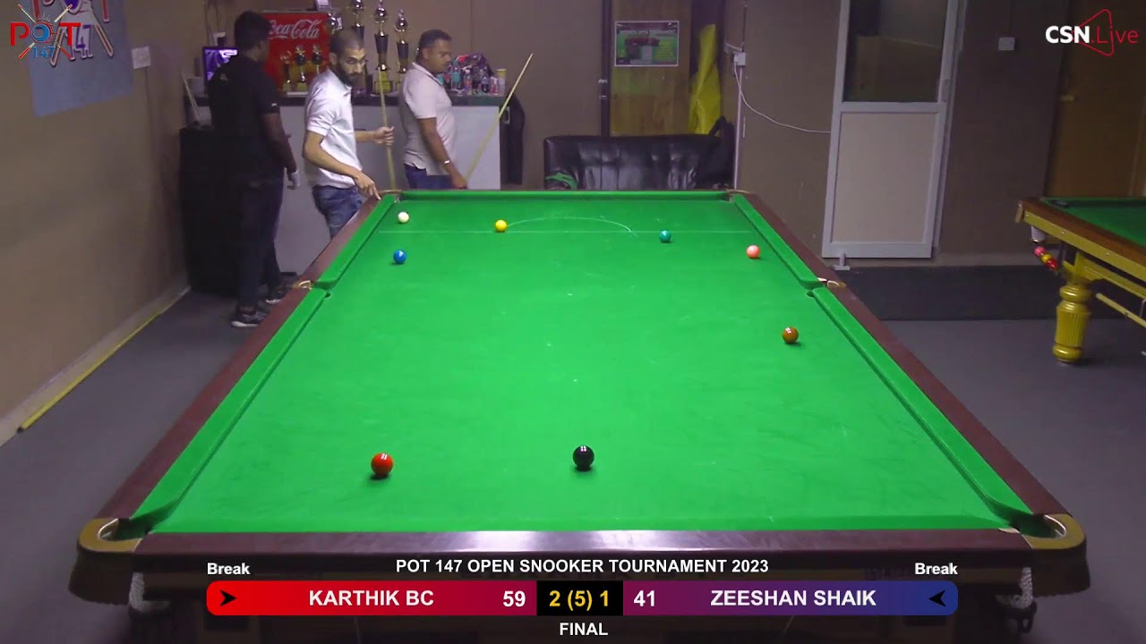 FINAL - KARTHIK BC vs ZEESHAN SHAIK - POT147 OPEN SNOOKER TOURNAMENT 2023.