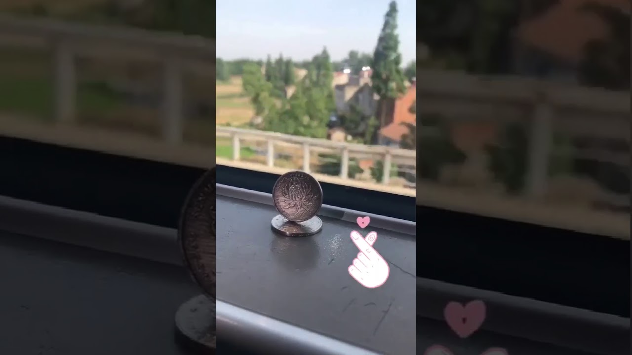 China high-speed railway，speed 400 Km/h，you can  Stand up the coin