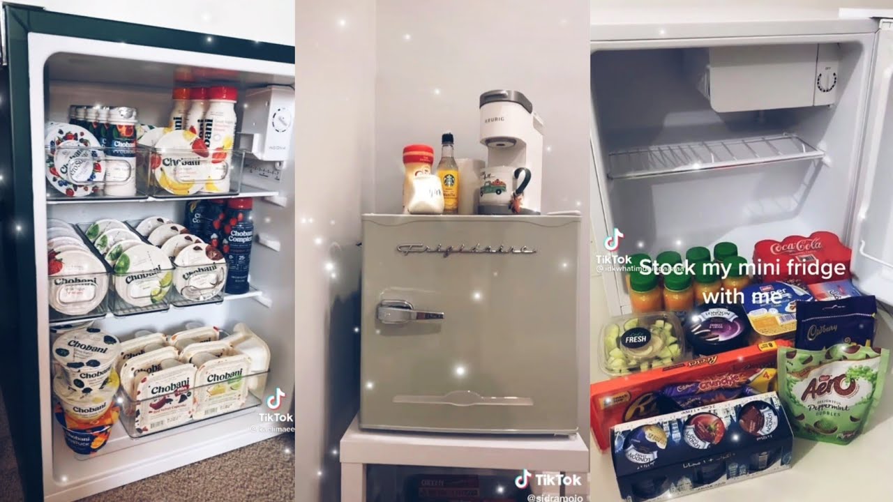 Mini Fridge Restock #restock #organizing #asmr #mysatisfying