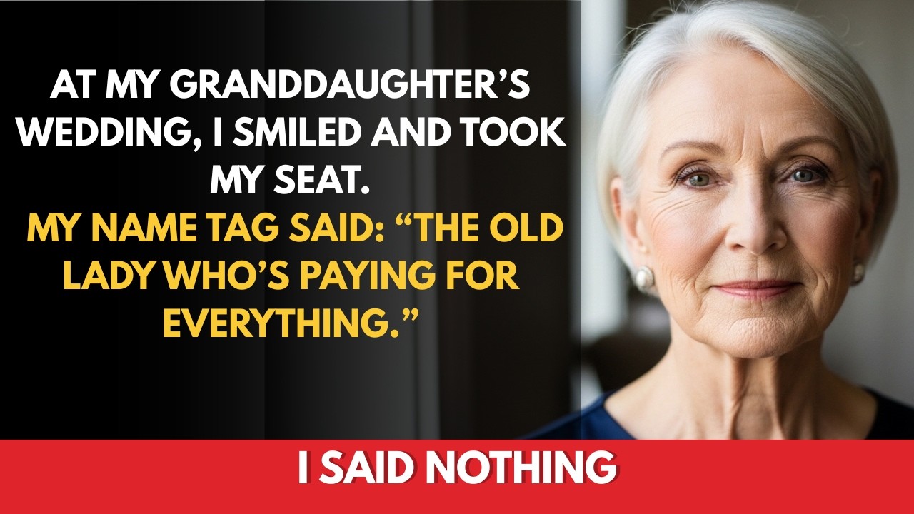 At My Granddaughter’s Wedding, My Name Tag Said “The Old Lady Paying for Everything”